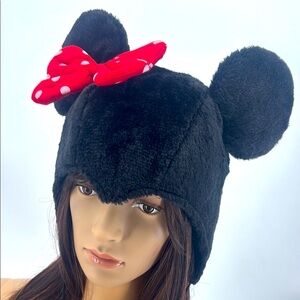Disney Parks Official License Faux Fur Mickey Minnie Mouse Trapper Hat Ears
